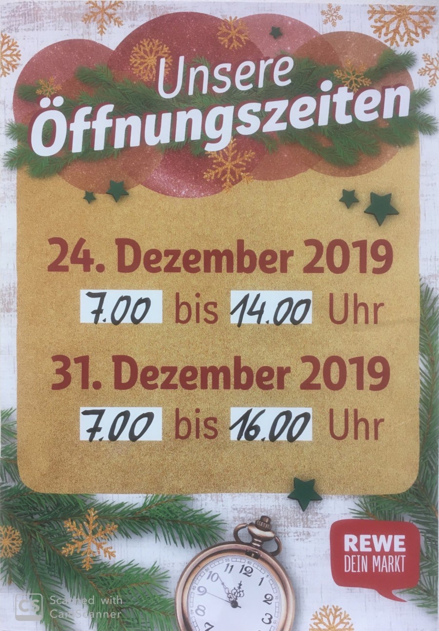 Unsere Öffnungszeiten an Heiligabend Mein Spöggsken Markt